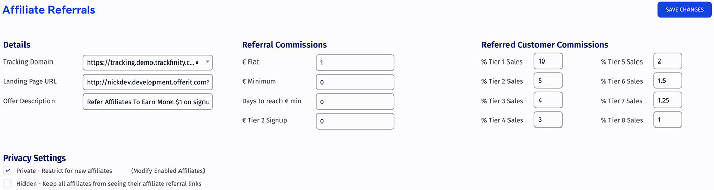 aff referral screen