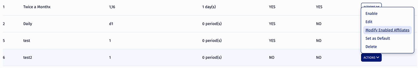 add payout period